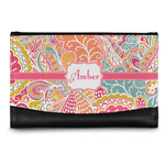 Abstract Foliage Genuine Leather Women's Wallet - Small (Personalized)