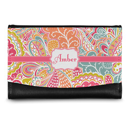 Abstract Foliage Genuine Leather Women's Wallet - Small (Personalized)