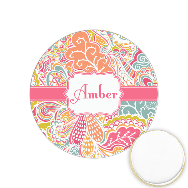 Custom Abstract Foliage Printed Cookie Topper - 1.25" (Personalized)
