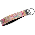 Abstract Foliage Wristlet Webbing Keychain Fob (Personalized)