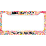 Abstract Foliage License Plate Frame - Style B (Personalized)