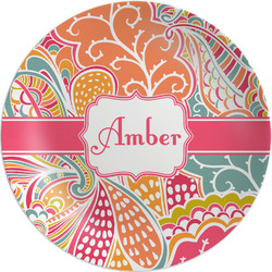 Abstract Foliage Melamine Salad Plate - 8" (Personalized)