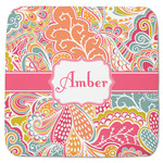 Abstract Foliage Memory Foam Bath Mat - 48"x48" (Personalized)