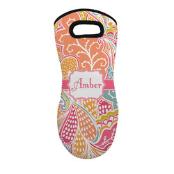 Abstract Foliage Neoprene Oven Mitt w/ Name or Text