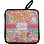 Abstract Foliage Pot Holder w/ Name or Text