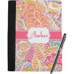 Abstract Foliage Notebook Padfolio - Large w/ Name or Text