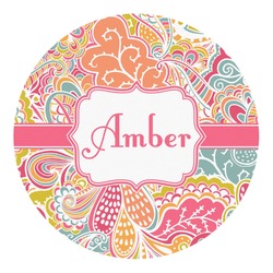 Abstract Foliage Round Decal - Medium (Personalized)