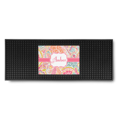 Abstract Foliage Rubber Bar Mat (Personalized)