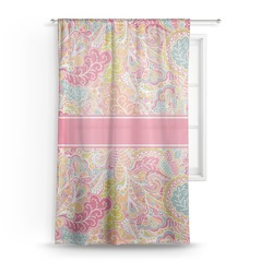 Abstract Foliage Sheer Curtain - 50"x84"
