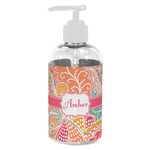 Abstract Foliage Plastic Soap / Lotion Dispenser (8 oz - Small - White) (Personalized)