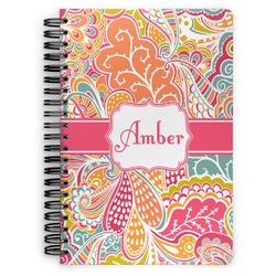Abstract Foliage Spiral Notebook - 7x10 w/ Name or Text