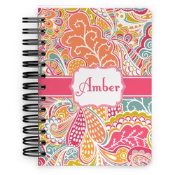Abstract Foliage Spiral Notebook - 5x7 w/ Name or Text