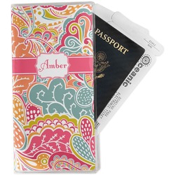 Abstract Foliage Travel Document Holder