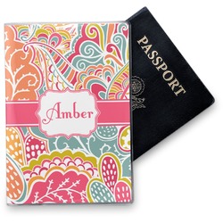 Abstract Foliage Vinyl Passport Holder (Personalized)