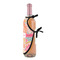 Abstract Foliage Wine Bottle Apron - DETAIL WITH CLIP ON NECK