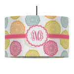 Doily Pattern 12" Drum Pendant Lamp - Fabric (Personalized)