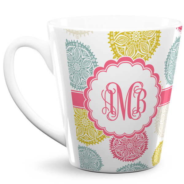 Custom Doily Pattern 12 Oz Latte Mug (Personalized)