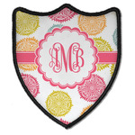 Doily Pattern Iron On Shield Patch B w/ Monogram