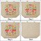 Doily Pattern 3 Reusable Cotton Grocery Bags - Front & Back View