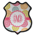 Doily Pattern Iron On Shield Patch C w/ Monogram