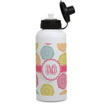 Doily Pattern Water Bottles - Aluminum - 20 oz - White (Personalized)