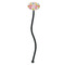 Doily Pattern Black Plastic 7" Stir Stick - Oval - Single Stick