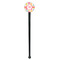 Doily Pattern Black Plastic 7" Stir Stick - Round - Single Stick