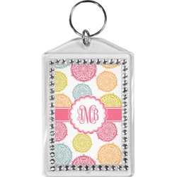 Doily Pattern Bling Keychain (Personalized)