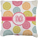 Doily Pattern Faux-Linen Throw Pillow 20" (Personalized)