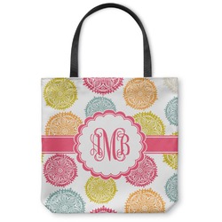 Doily Pattern Canvas Tote Bag - Small - 13"x13" (Personalized)