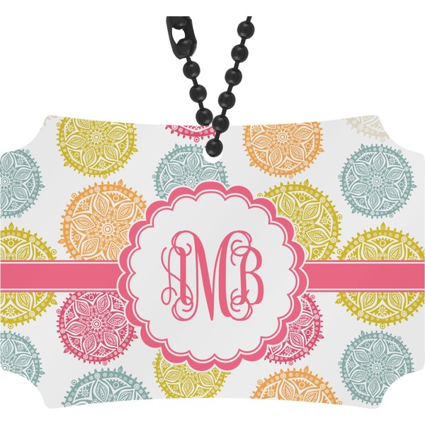 Custom Doily Pattern Rear View Mirror Ornament (Personalized)