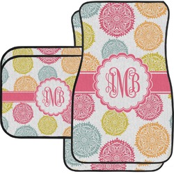 Doily Pattern Car Floor Mats Set - 2 Front & 2 Back (Personalized)