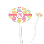 Doily Pattern 7" Oval Plastic Stir Sticks - Clear (Personalized)