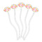 Doily Pattern Clear Plastic 7" Stir Stick - Oval - Fan