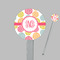 Doily Pattern Clear Plastic 7" Stir Stick - Round - Closeup