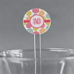 Doily Pattern 7" Round Plastic Stir Sticks - Clear (Personalized)