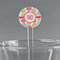 Doily Pattern Clear Plastic 7" Stir Stick - Round - Main