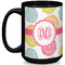 Doily Pattern Coffee Mug - 15 oz - Black Full