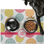 Doily Pattern Dog Food Mat - Large w/ Monogram