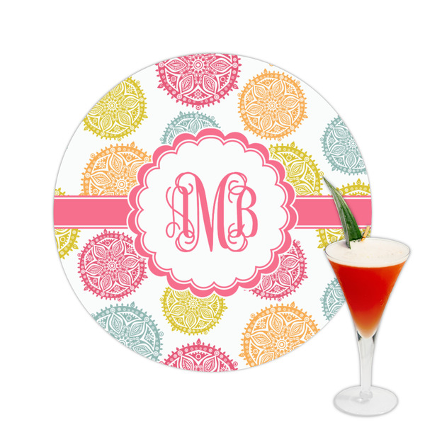 Custom Doily Pattern Printed Drink Topper -  2.5" (Personalized)