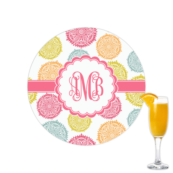 Custom Doily Pattern Printed Drink Topper - 2.15" (Personalized)