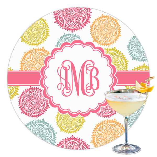 Custom Doily Pattern Printed Drink Topper - 3.5" (Personalized)