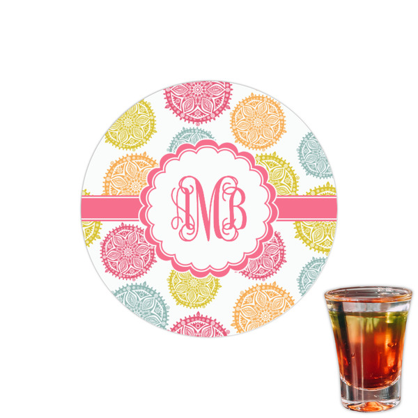 Custom Doily Pattern Printed Drink Topper - 1.5" (Personalized)