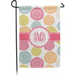 Doily Pattern Small Garden Flag - Double Sided w/ Monograms