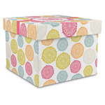 Doily Pattern Gift Box with Lid - Canvas Wrapped - X-Large (Personalized)