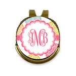 Doily Pattern Golf Ball Marker - Hat Clip - Gold