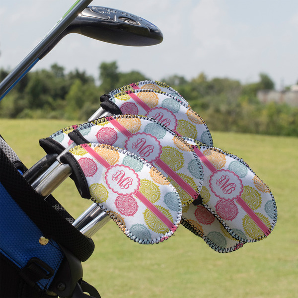 Custom Doily Pattern Golf Club Iron Cover - Set of 9 (Personalized)