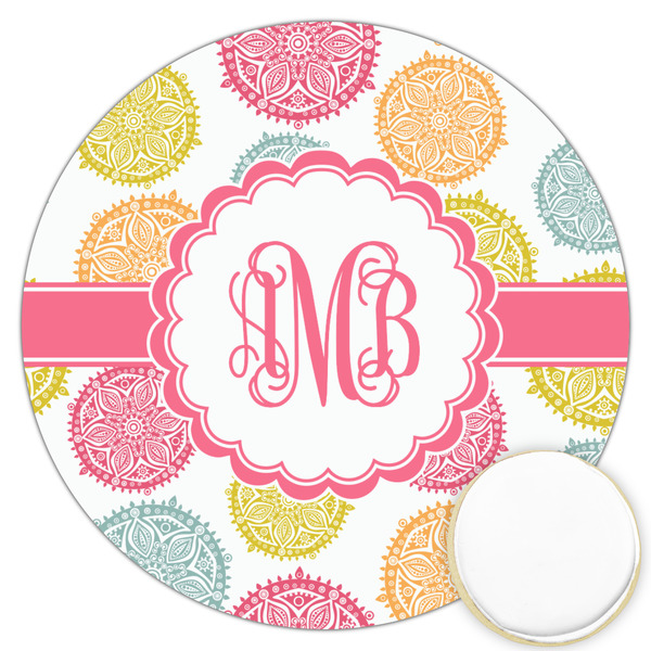 Custom Doily Pattern Printed Cookie Topper - 3.25" (Personalized)