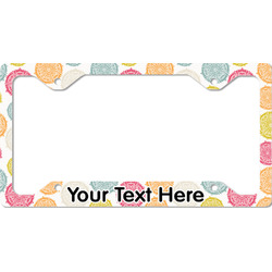 Doily Pattern License Plate Frame - Style C (Personalized)
