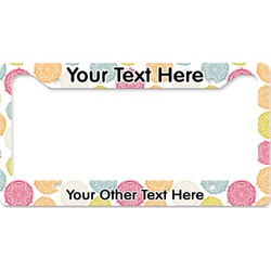 Doily Pattern License Plate Frame - Style B (Personalized)